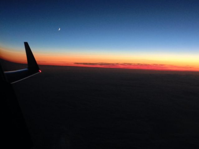 Gulfstream Aerospace Gulfstream V (N405HG) - sunset over the Pacific east of Japan