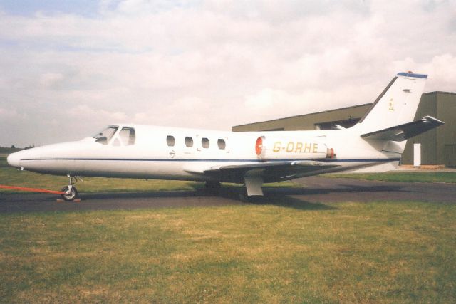 Cessna 500 Citation 1 (G-ORHE) - Seen here in Sep-96.br /br /Registration cancelled 19-Aug-11.