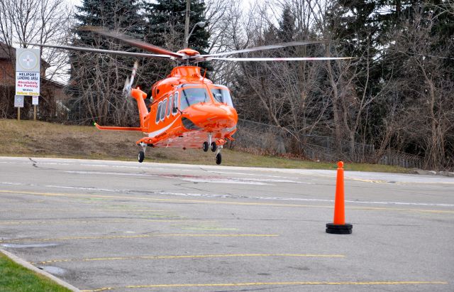 Sikorsky S-76 — - Orange Air Ambulance from Ontario Canada<br> Sikorsky S-76<br>Taken at Stevenson Memorial Hospital - Alliston, Ont