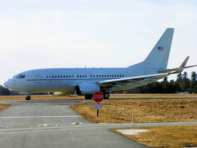 N20202 — - U.S. Air Force C-40A prepares to depart Bangor in January 2012. This is one of the aircraft involved in the alleged transport of terrorist suspects to "secret prisons" or foreign countries for interrogation.