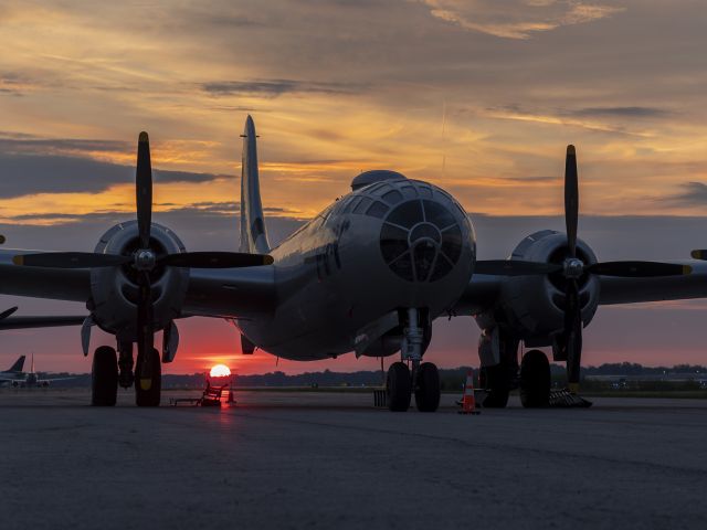 Boeing B-29 Superfortress (N529A) - Fifi resting on the ramp at sunrise this morning, 20 Aug 2022. 