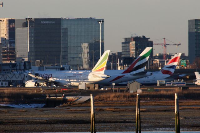 Boeing 787-8 (ET-AOQ) - Ethiopian B787 at Logan after diverting due to medical. 