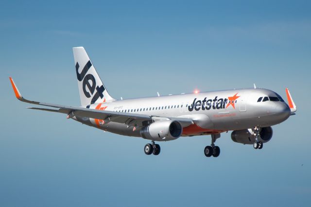 Airbus A320 (VH-VFO) - Taken at Acacia Street spotting area. This flight operated as JQ833 from Proserpine.