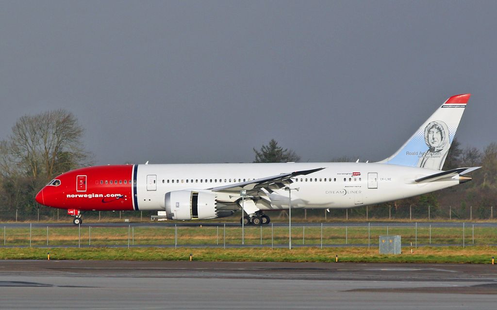 Boeing 787-8 (LN-LNE) - norwegian b787-8 ln-lne diverting to shannon while routing fort lauderdale to copenhagen 24/1/18.