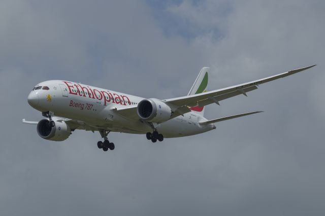 Boeing 787-8 (ETOA5) - Ethiopian airlines arriving at OR Tambo Airport in Johannesburg, South Africa.