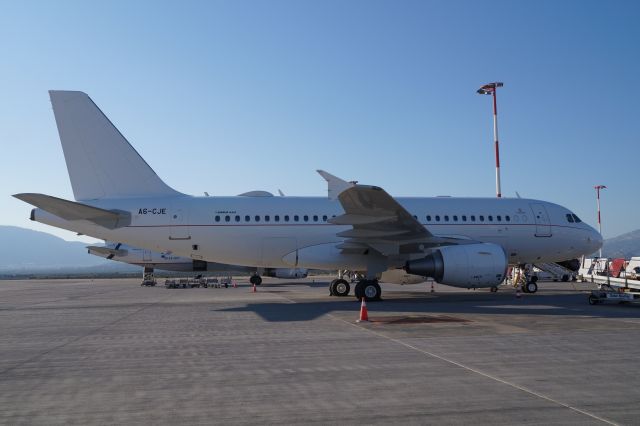 Airbus A319 (A6-CJE) - United Arab Emirates Government A319 resting in Athens