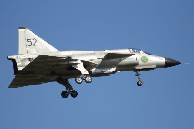 SE-DXN — - SAAB 37 Viggen, performs a spectacular display at RAF Waddington.