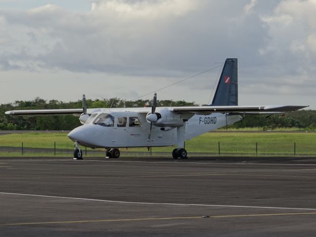 ROMAERO Islander (F-GDHD) - October 09, 2017. Aero Sotravia at Pointe-à-Pitre le Raizet.