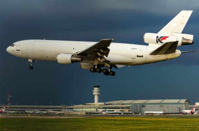 McDonnell Douglas DC-10 (C-GKFD) - KF Aerospace DC-10 C-GKFD landing just before the storm which made CYYZ stop operation for 40 minutes.