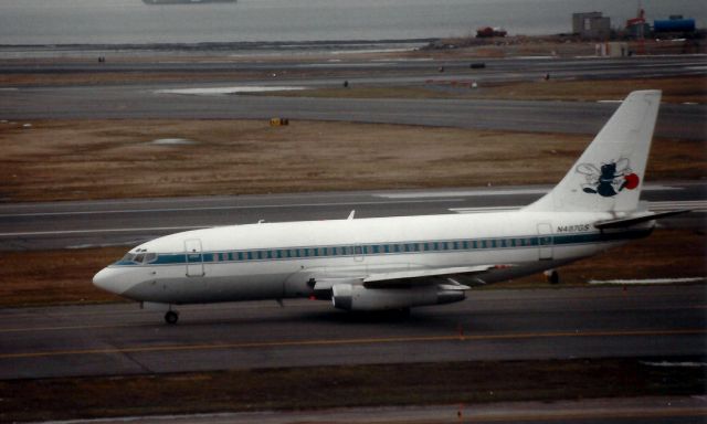 Boeing 737-200 (N487GS) - From April 1997 - The Charlotte Hornets B737-200 which brought the team to play the Celtics.