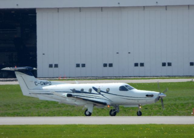 Pilatus PC-12 (C-GMPO) - Shown here taxiing is a Pilatus PC-12 single turboprop in the Spring of 2017.