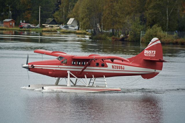 De Havilland Canada DHC-3 Otter (N2899J) - View from Lake Hood Inn B&B - "Bravo" room verandah 