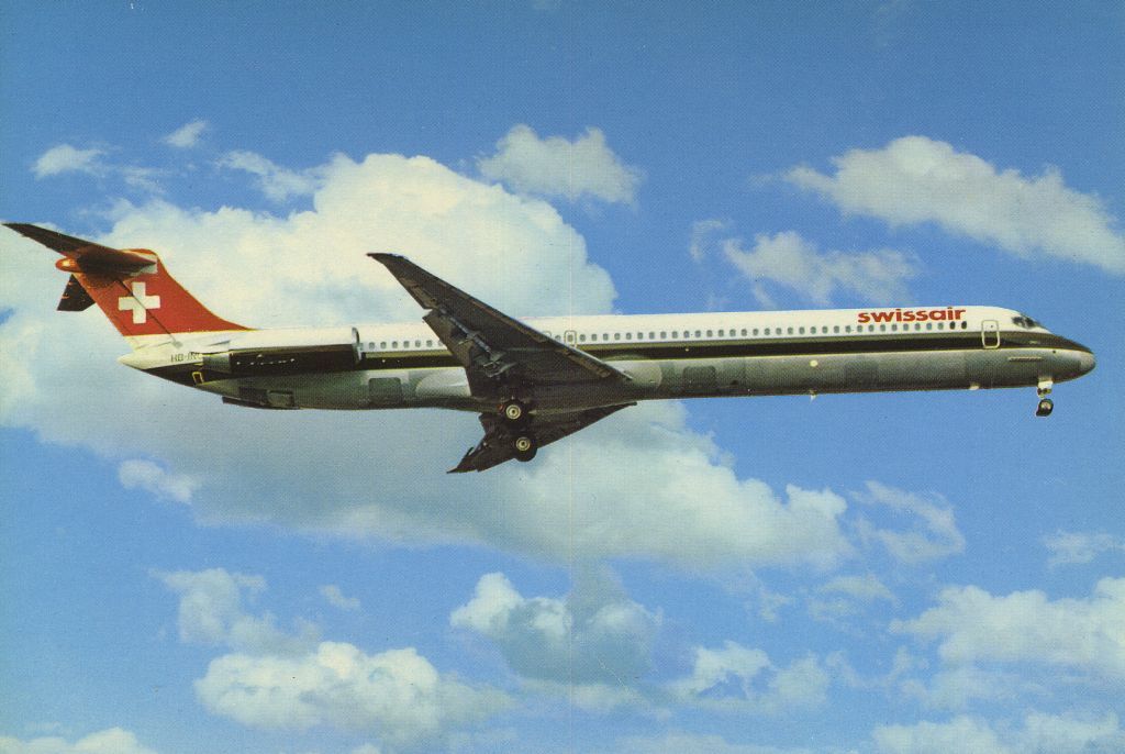 McDonnell Douglas MD-81 (HB-INC) - scanned from postcard