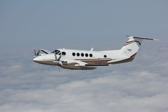 Beechcraft Super King Air 200 (N48CV) - Air to Air photos shot of Executive Air Taxi's King Air 200 Tues. June 26, 2012.