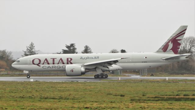 Boeing 777-200 (A7-BFG) - qatar cargo b777-fdz a7-bfg landing at shannon 2/11/20.