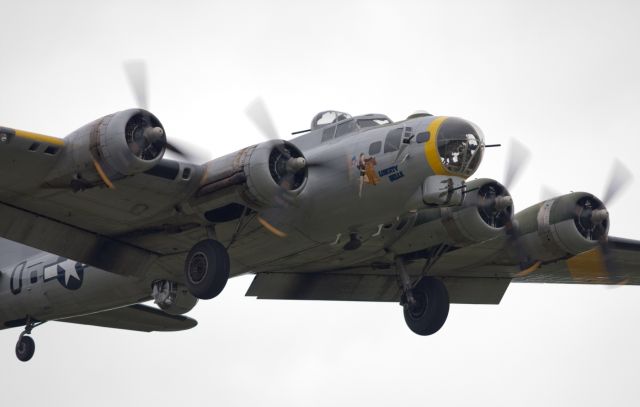 Boeing B-17 Flying Fortress (N390TH) - Liberty Foundations B-17G Flying Fortress Liberty Belle (s/n 44-85734 c/n 8643) landing on 32. Theyre in town for the 390th Bombardment Groups reunion in Nashville, Tennessee.