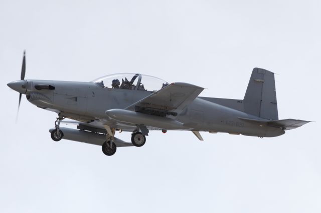 HAWKER DE HAVILLAND PC-9 (A23020) - Approaching YBTL.