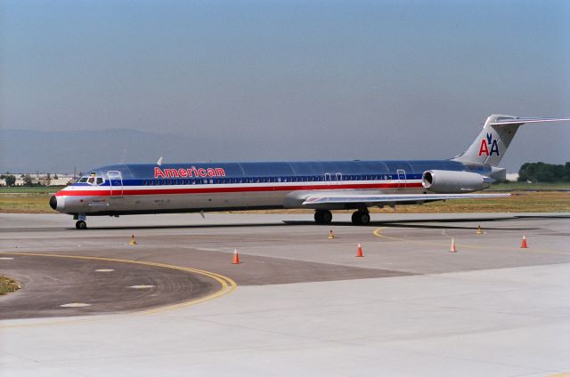 McDonnell Douglas MD-80 (N437AA) - KSJC - late 1980s at San Jose - just landed 30L and on taxi to the Terminal C area