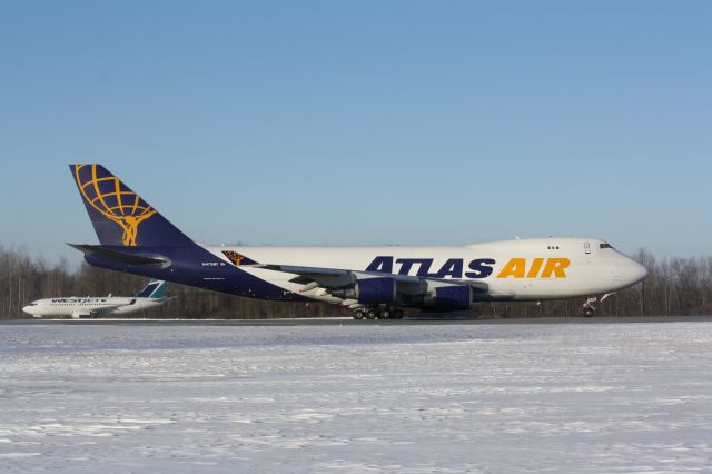 Boeing 747-400 (N475MC) - ATLAS AIR 5215 Departing CYXU London,Canada,March13,2014