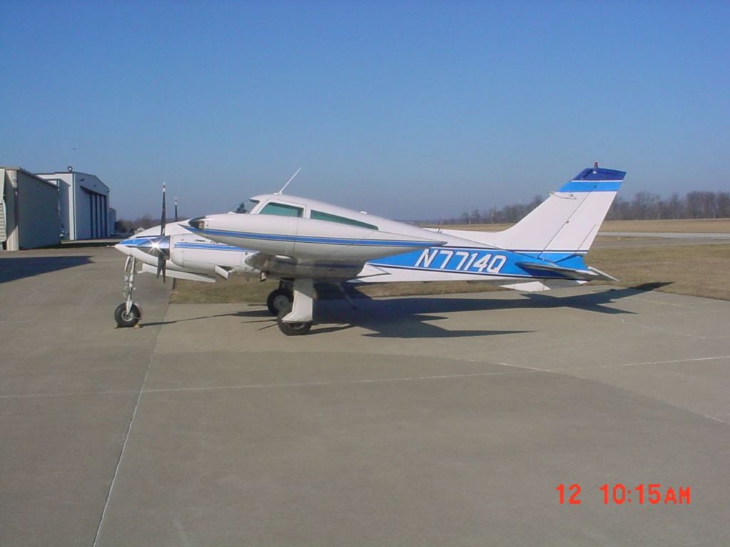 Cessna 310 (N7714Q) - 2/12/09 at KHNB