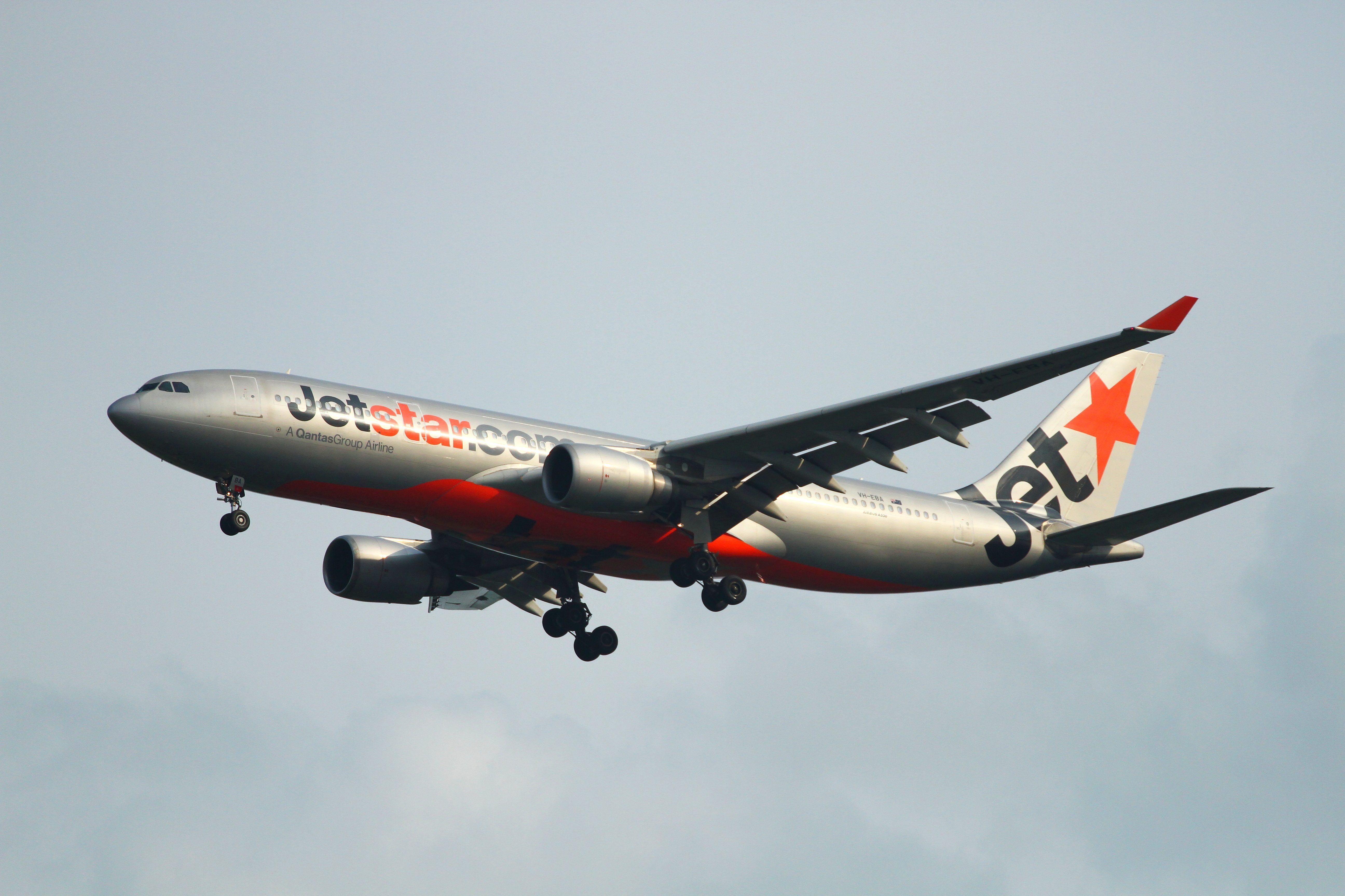 Airbus A330-300 (VH-EBA) - Airbus A330 approaching SIN Runway 02L
