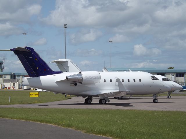 Canadair Challenger (G-OCFT) - Parked at Oxford Airport.