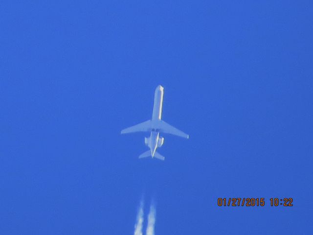 Canadair Regional Jet CRJ-700 (N746SK) - SkyWest Airlines flight 6443 from ORD to OKC over Southeastern Kansas at 38,000 feet.
