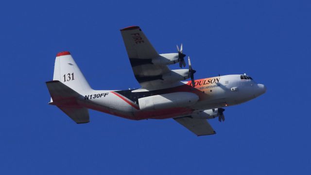 Lockheed C-130 Hercules (N130FF) - Tanker 131 working hard on the "Apple Fire" flying out of KSBD. (8-6-2020)