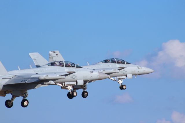 McDonnell Douglas FA-18 Hornet — - VAQ-129 EA-18G Growlers from Naval Air Station Whidbey Island beginning their Wednesday Afternoon Demo Flight at AirVenture 2022