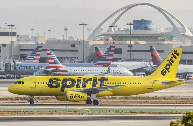 Airbus A320 (N601NK) - NKS737 waits between the 25s after arriving from Chicago