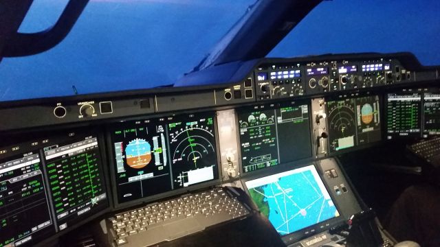 Airbus A350-900 — - Flightdeck of the A350-900