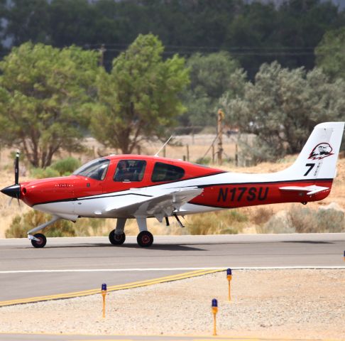 Cirrus SR-20 (N17SU) - My friend took this picture of me, I am the the pilot flying it! Were getting read to takeoff runway 20.