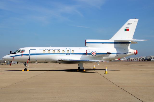 Dassault Falcon 50 (N17401) - Parked on Stand 455 on 15-Jun-23.