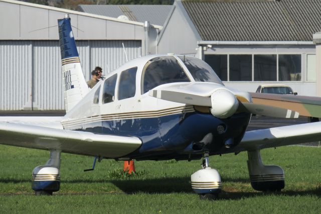 Piper Cherokee (ZK-MIL) - Registered to Southern Wings. Note the Strikemaster ZK-BAC in the background. Taken 04/06/22.