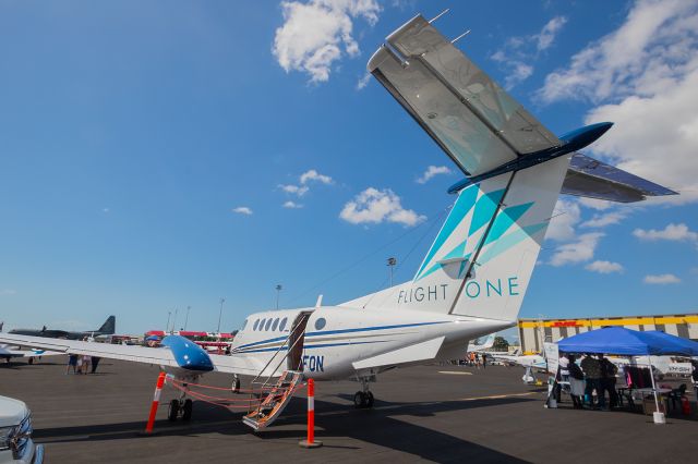 Beechcraft Super King Air 200 (VH-FON) - VH-FON of Flight One, Based at Archerfield at the 2016 Aviation Careers Expo