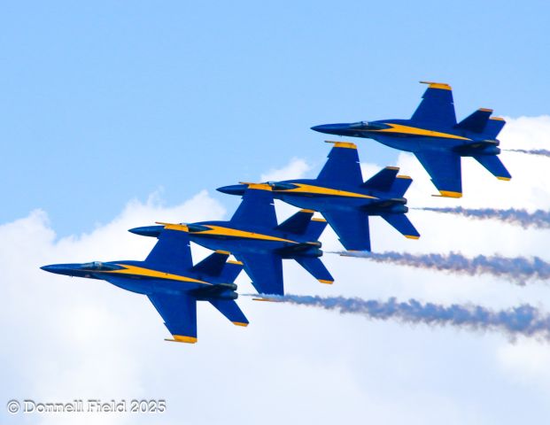 — — - The Blue Angels perform during the 2025 Sun & Fun Air Show