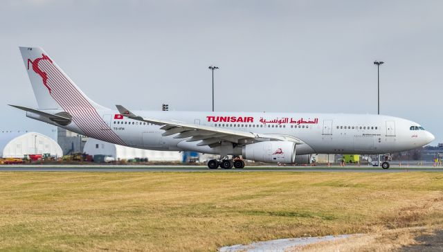 Airbus A330-200 (TS-IFM) - One of the highlights of Montreal spotting is this Tunisair A332 here slowing on runway 24R