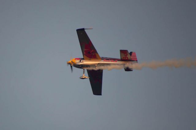 ZIVKO Edge 540 (N423KC) - One of the Red Bull Air Force aircraft doing its practice on Friday for the the Saturday and Sunday performances during the Central Iowa Airshow. Photo taken August 23, 2019 with Nikon D3200 at 400mm.