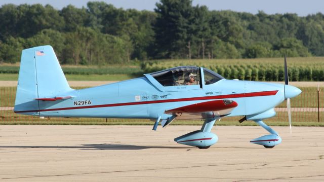 Vans RV-6 (N29FA) - Whiteside Co. Airport 21 July 2022br /Miss Patty Wagstafff taxis in after landing, for the Wings Over Whiteside event the weekend of the 23rd of July 2022 at Rock Falls, Illinoisbr /Gary C. Orlando Photo