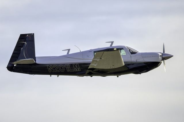 Mooney M-20 (N201LM) - Mooney M20J over Livermore Municipal Airport (CA). February 2021.