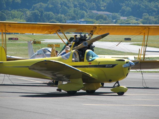 N3353H — - Ercoupe  (note Stearman in the background).  At the Queen City Fly-in.