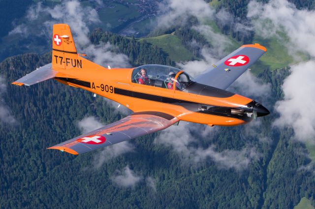 Pilatus PC-7 Astra (T7-FUN) - Air2Air with the Pilatus PC-7 of Fliegermuseum Altenrhein (Switzerland)