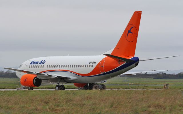 Boeing 737-700 (UR-BAA) - kam air b737 ur-baa (ex-transaero) after painting by eirtech aviation shannon 2/4/16.