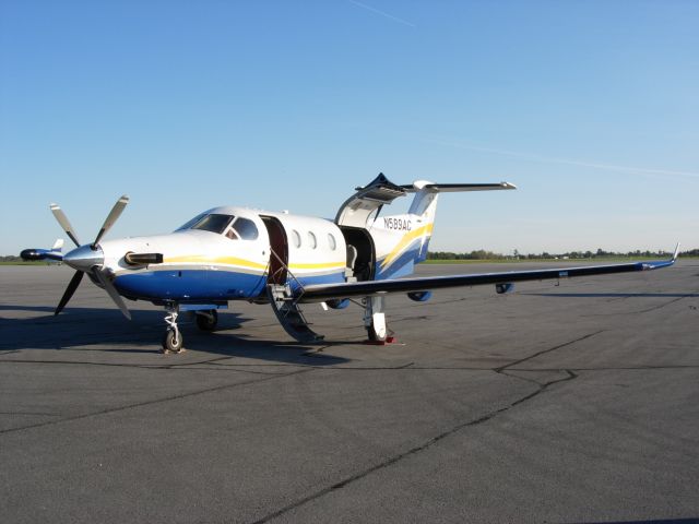 Pilatus PC-12 (N589AC) - On the ramp in Kingston, Ontario