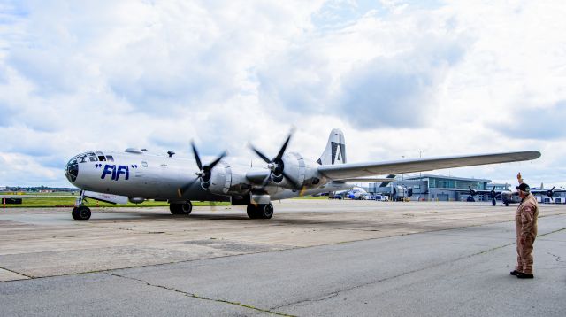 Boeing B-29 Superfortress (N529B) - One of only two airworthy Boeing B-29 Superfortress in the world. FIFI was built in 1945 as serial number 44-62070 and delivered to the USAAF. It was converted to a trainer variant known as the TB-29. This aircraft would be retired to NAWS China Lake in 1958 and doomed to a life as a gunnery target. Thankfully in 1971 it was rescued by the formally known as Confederate Air Force. Amazingly in just 9 weeks they made the aircraft airworthy and were given a permit to make a single flight to their headquarters in Texas before being grounded once again. FIFI since then has enjoyed a decades long career traveling around the country appearing at airshows along with offering tours and rides.