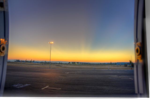 Cessna Citation X (FIV701) - Early Morning view out the door in CA