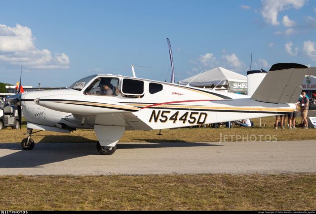 Beechcraft 35 Bonanza (N5445D) - Departing Sun n Fun