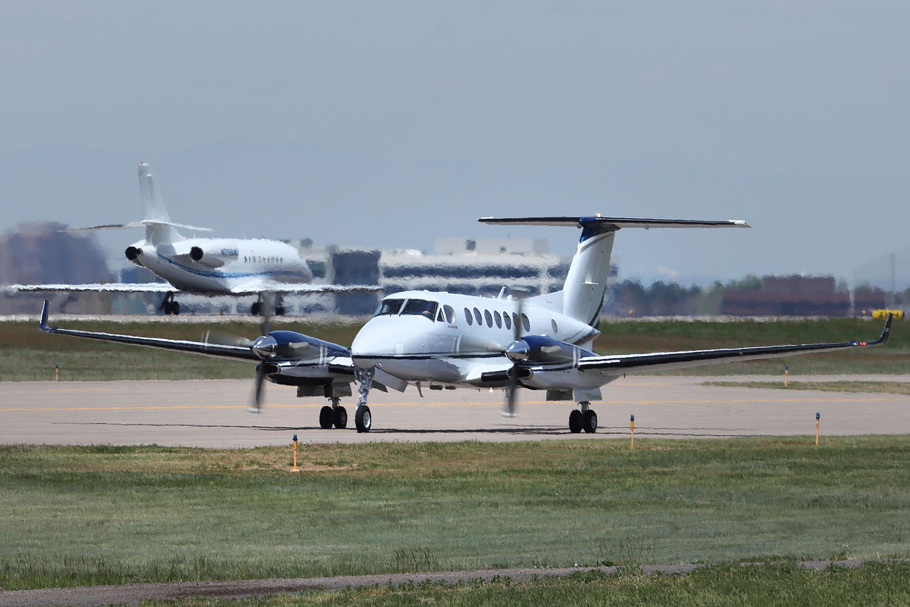 N725TR — - N725TR at the hold short of 35R at APA with N750JE departing. May 17, 2020 at 12:33 PM