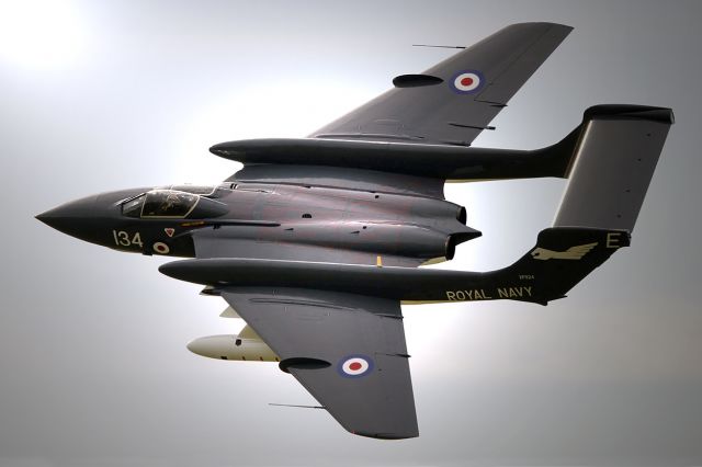 G-CVIX — - [cn.10125]. DeHavilland DH-110 Sea Vixen FAW2 G-CVIX/XP924/134-E in a runway heading pass at the RAFA Airshow Shoreham EGKA Airport UK.