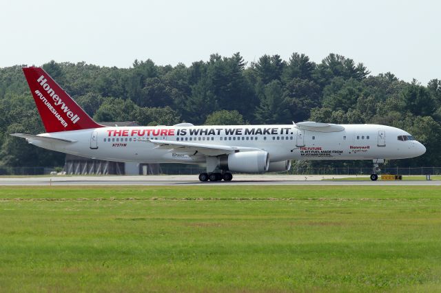 Boeing 757-200 (N757HW) - 'Honeywell 757' departing for a test flight over Northern Vermont and New Hampshire